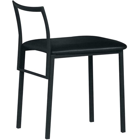 GFANCY FIXTURES 26 x 17 X 19 X 26 Black Simple Upholstered Chair GF2474603